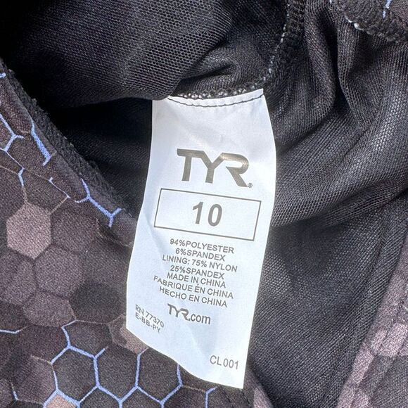 TYR Durafast Elite Women's Diamond Controlfit Swimsuit - Carbon Hex- 10 - NWT - Picture 13 of 16